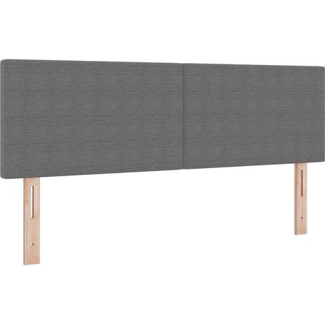 Tête de lit Gris clair 144 cm Tissu en velours côtelé vidaXL