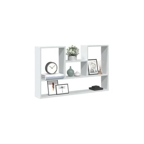 Étagère murale blanc 99x15x60 bois d'ingénierie (1/5)