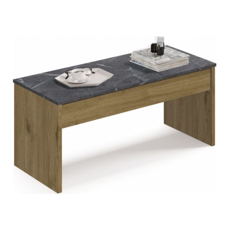 Mesa de centro Elevable Oslo acabado roble vega, 47-58 cm(alto)100 cm(ancho)50 cm(largo) (1/5)
