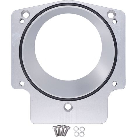 Adaptateur de corps de papillon de collecteur d'admission de 3,6 pouces, entretoise adaptée pour GM GEN III LS1 LS2 LS6 LSX LS4Silver