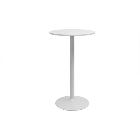 Hohes Designweiss Rundtisch D60 cm CALISTA