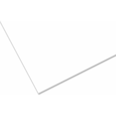 Plexiglas GS coloré, plaque en verre acrylique incassable et polyvalent de 3 mm pour objets lumineux, en 12 x 25 cm, blanc translucide (WH17) (1/4)