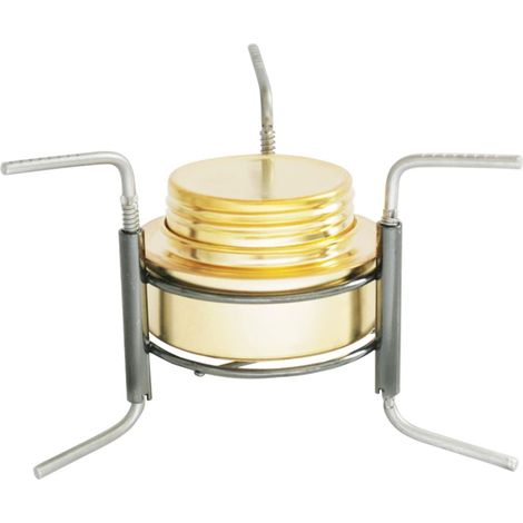 Brûleur à alcool, tête de brûleur en cuivre, brûleur à alcool liquide, mini brûleur à alcool pliable, idéal pour le camping, les pique-niques et les barbecues (support inclus) (1/5)