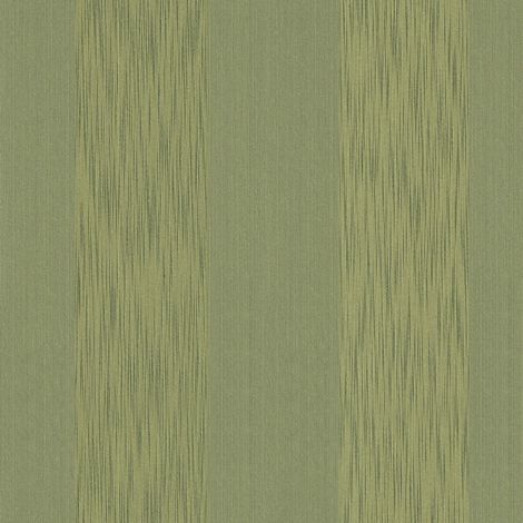 BRICOFLOR Papier peint rayures Papier peint intissé Vert - Papier peint Motif, Rayures - 10,05 x 0,53 m (1/5)
