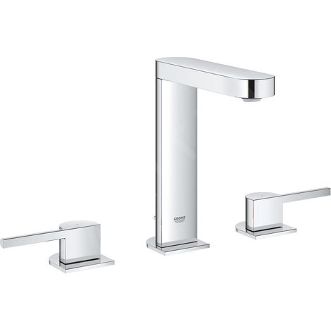 GROHE Plus Mélangeur lavabo 3 trous, saillie 128mm, vidage à (1/4)