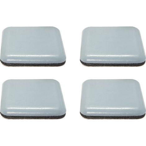 Set di 4 feltrini autoadesivi 16 x 16 mm – Teflon (PTFE) per la protezione del pavimento – Riduce l'attrito dei mobili (1/3)