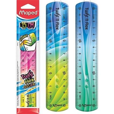 Regla decorativa Twist'n Flex, irrompible, 15 cm, MAPED