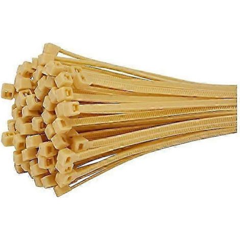 Colliers de serrage PB, colliers de serrage 1,8 mm x 100 mm, colliers de serrage en nylon beige, colliers de serrage, colliers de serrage pour BriseVue pour balcon, jardin et terrasse (100 pièces) (1/5)