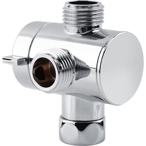 Inverseur de douche multifonctionnel universel à 3 voies, bras séparateur, pièces de rechange pour WC, bidet, douche, évier de cuisine, outil pour perles (sans support - 56 g (boîte blanche))