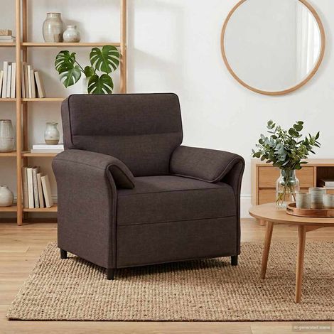 Canapé d’intérieur en polyester avec accoudoirs pliables, mousse et pieds noirs, 16.33kg - PANGIVO (1/5)