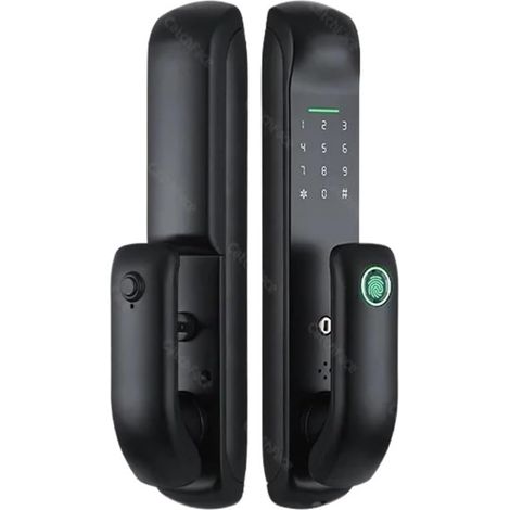 Serrure de Porte Intelligente Serrure De Porte Intellinte Numérique À Panneau Givré Biométrique Électronique Finrprint WiFi TUYA Ou TTLock APP Mot De Passe Carte IC Sécurité (Color : 147 22, Size : (1/5)