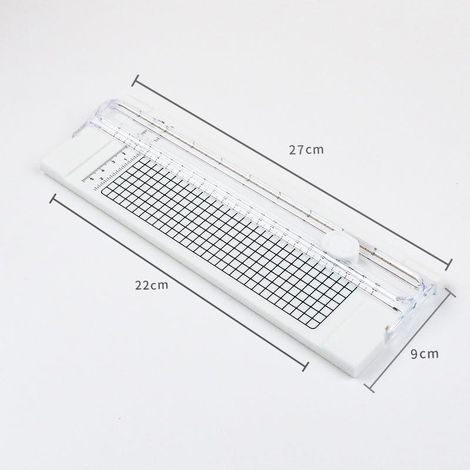 Découpeuse de papier A4, lot de 1 - Découpeuse portable en plastique, lame à glissement manuelle pour les photos et les travaux manuels (1/3)