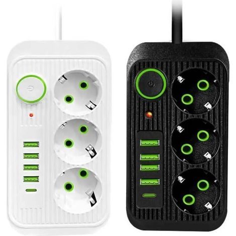 Multiprise USB standard, prise connectée domestique, multiprise avec câble (1/5)