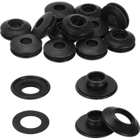 Lot de 12 œillets Plastique pour bâches œillets pneumatiques Noir (1/5)
