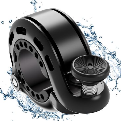 Mini timbre para bicicleta (100-110 dB), resistente al agua, para manillar de 22 a 31,8 mm de diámetro, con bocina transparente, para bicicleta eléctrica de montaña, plegable, para niños. (1/5)
