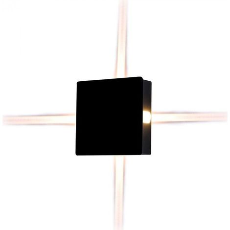 V-TAC VT-704 Applique murale LED 4W blanc neutre 4000K corps aluminium carré noir IP65 - SKU 8212 (1/5)