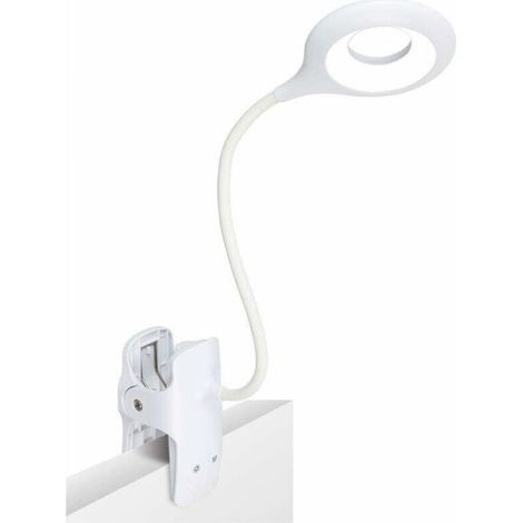 LED Reading Lamp, 3 Different Settings, Eye Protect Clip-on Book Light, USB Rechargeable Reading Lamp, Touch Control Clip-on Desk Lamp (1/5)