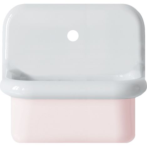 Lavabo retro de cerámica de 45 cm - True Colors Lite - Profundidad reducida - Rosa pastel