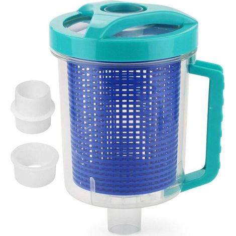 Aspirateur de piscine avec panier en maille, collecteur de feuilles en ligne pour nettoyeur de piscine, compatible avec les aspirateurs manuels et automatiques (1/4)