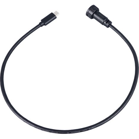 Câble USB 3.0 avec connecteur mâle Type C, connecteur E10 à pression, étanche, en PA66, de 0,5 mètre de long. (1/5)