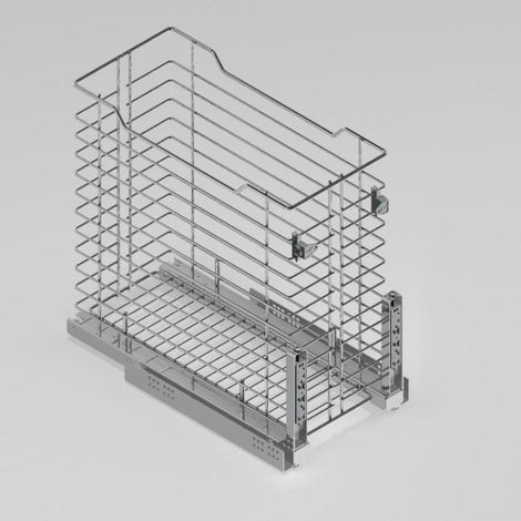 tolva ropa classic m600 cromo con guia oculta ca, extracción total 30kg. sp16-19.