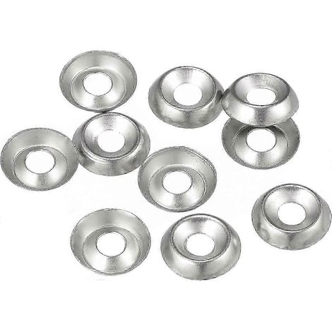 Lot de 50 rondelles fraisées n° 6 en acier inoxydable 304 pour vis, boulons et quincaillerie. (1/4)