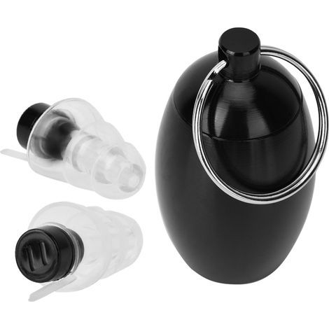 Noise-canceling earplugs with storage case, hearing protection, specially designed for concert halls, for noise reduction and hearing protection, black (1/5)