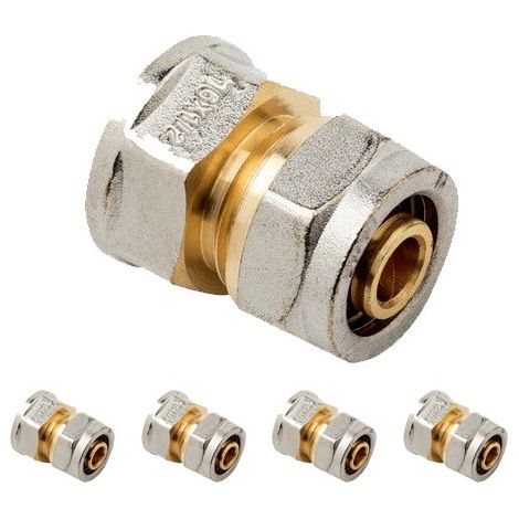 5 Stück Innengewinde 3/4'' für Mehrschicht Kompressionsrohr 25mm, ohne dass eine Crimpmaschine erforderlich ist, grau