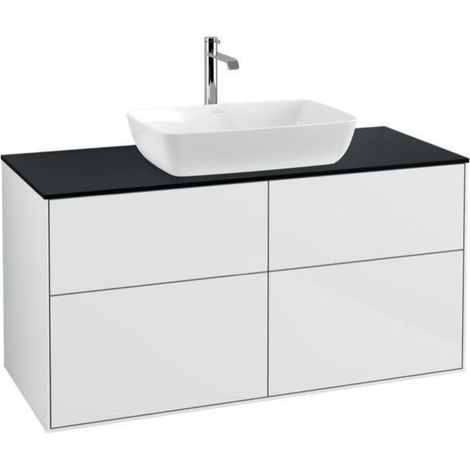 V&B Waschtischunterschrank FINION 1600x603x501mm AP Gl bl ma gls wh lacq. (1/4)