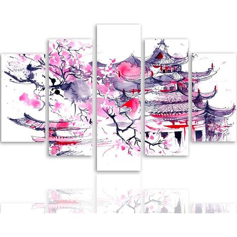Tableau un paysage japonais - 200 x 100 cm (1/5)