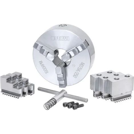 Fervi M075A/250 Mandrin de précision auto-centrant 3+3+3 mors pour tours
