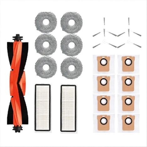 Accessoires pour aspirateur robot Xiaomi X20+/X20 Plus : sac à poussière, chiffon de nettoyage, brosse latérale principale, filtre HEPA. (1/5)
