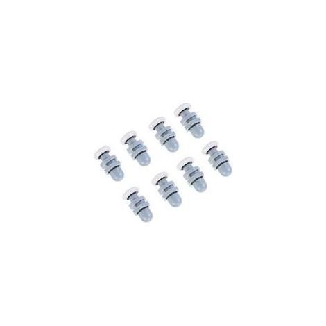 unidades de guías deslizantes de plástico duradero para puertas de ducha, rodamientos, repuestos para vidrio de baño (19 mm) (1/5)
