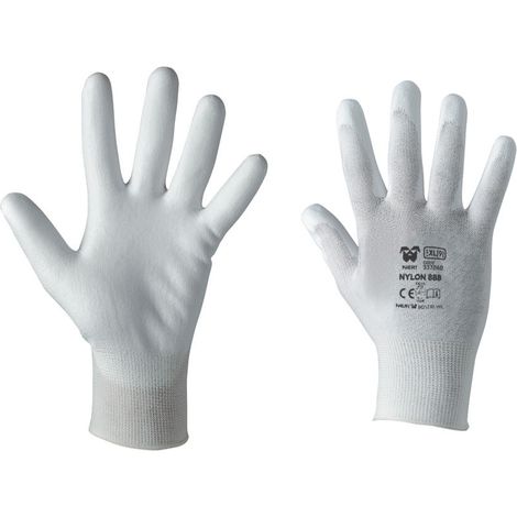 NERI 337060 GUANTI NYLON 888 BIANCHI GUANTO DA LAVORO IN NYLON / POLIURETANO - M / 8 (1/3)