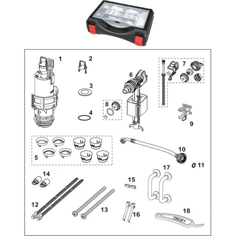 TECE 9820599 Boîte à pièces de rechange TECE pour (1/2)
