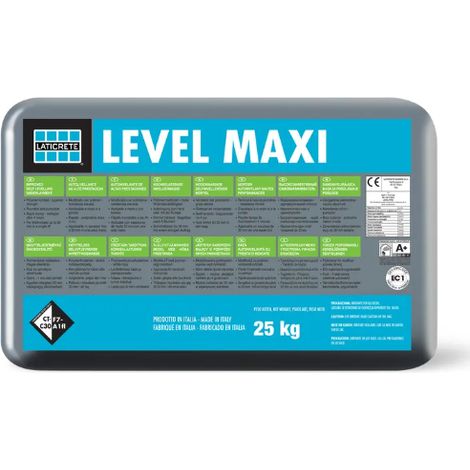 Level maxi malta autolivellante per sp. da 1 a 30 mm 25 kg laticrete
