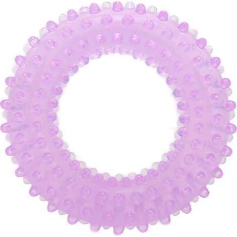 Anneau renforçateur de doigts à picots, élastique pour rééducation de préhension - Usage bureau et maison - Violet (1/5)