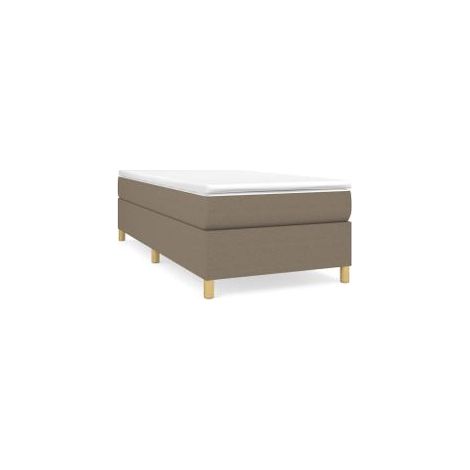 Sommier à lattes de lit avec matelas Taupe 80x200 Tissu (1/5)