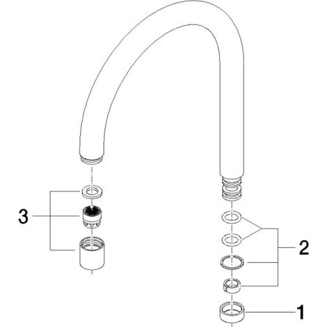 Dornbracht 90282206602-06 Bec de robinet Pièces de rechange