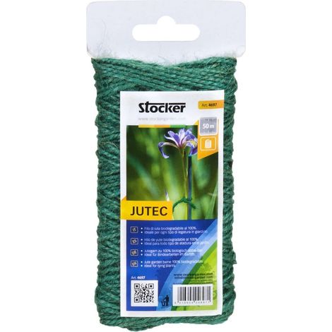 Stocker Jutec filo di iuta biodegradabile 50 m verde