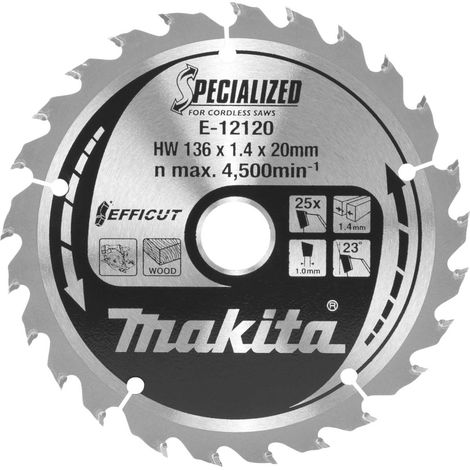 Makita EFFICUT Hoja de sierra 136x20x25Z - E-12120