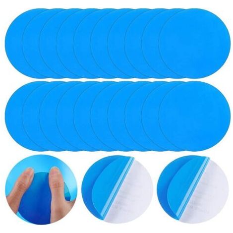 Lot de 20 rustines autocollantes pour réparation de piscine - En PVC - Pour matelas gonflables