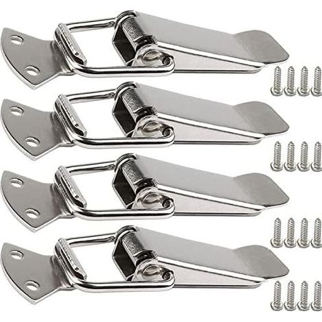 Fermoir de tension en acier inoxydable avec vis, fermoir à levier 56 mm, loquet ressort bascule, clip serrage, fermeture boîte, capuchon verrouillage pour boîte outils - mm without Locking Hole (1/5)