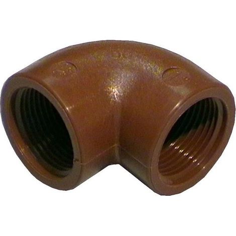 GOMITO 90 IN POLIPROPILENE MARRONE 3/4'' MF