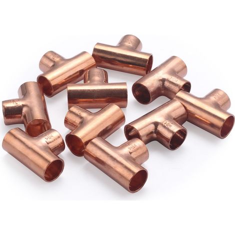 TE de Cobre Hembra Igual para Soldar QUICK PLOMBERIE - Ø14 x10 unidades