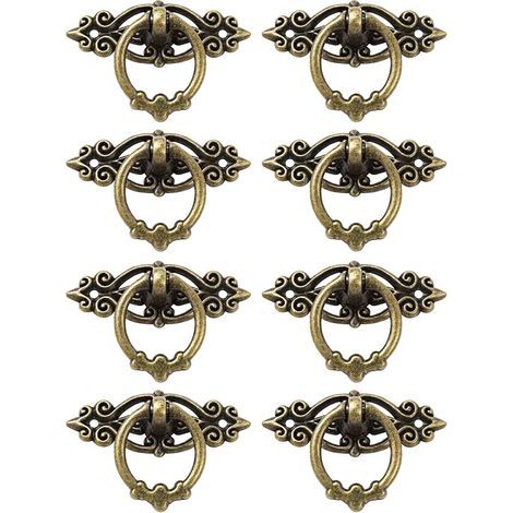 Furniture Handle,8Pcs Cabinet Knobs,Furniture Handle Knob,Pull Handle,Vintage Handles,Antique Furniture Decor Pull,Suitable for Doors,Windows,Cabinets,Drawers,Kitchens
