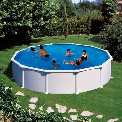 Piscina Atlantis Acero Blanco altura 132 - Ø550 redonda (1/5)
