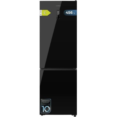 Cecotec Frigorífico Combi 456L Total No Frost Bolero CoolMarket Combi 456 Black Glass C. Altura 201cm y 59,5cm Ancho (1/5)