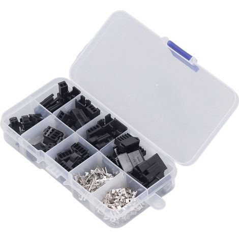 200-teiliges Sortiment an Klemmenkabelsteckern (SM 2,54 mm, Stecker/Buchse, Gehäuse, Stiftleisten, Crimpverbinder) (1/5)