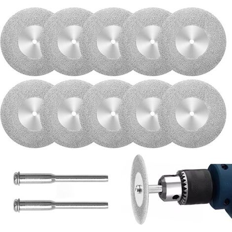 10 discos abrasivos de diamante - 40 mm - Herramientas rotativas - Plata (1/4)